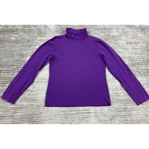 Scott Taylor Sweater Womens Small‎ Purple Turtleneck Stretch Long Sleeve Casual